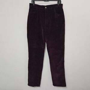 BILL BLASS Women's Purple Corduroy Straight Fit Stretch Jeans Size 12